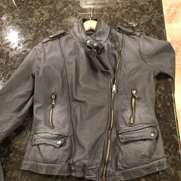 Emporio Armani | Jackets & Coats | Emporio Armani Lambskin Leather ...