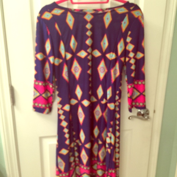 Geometric print dress