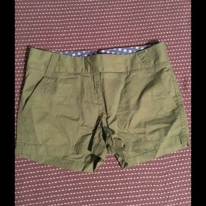 J. Crew. Chino size 2 pea green shorts