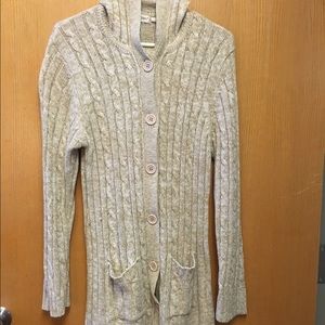 Long Button Cargidan Sweater