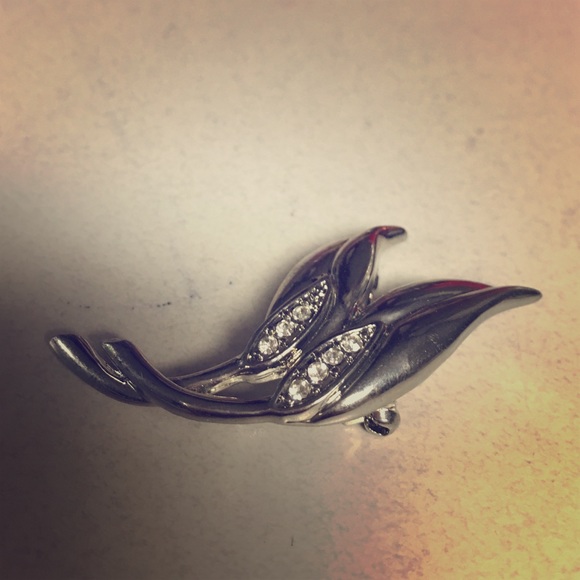 Silver Gem Brooch
