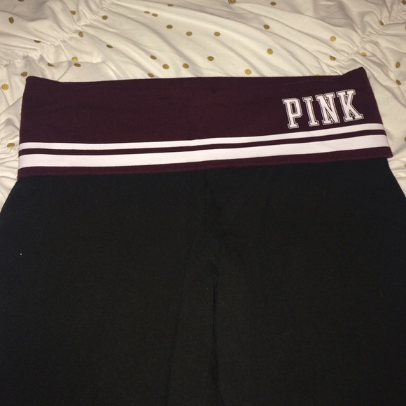 PINK Victoria's Secret Pants - VS PINK Fold Over Skinny Yoga Pants