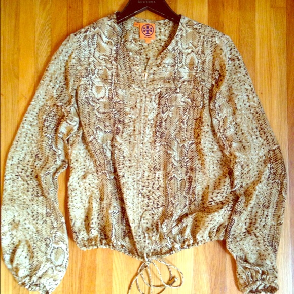 Tory Burch Silk Snake Skin Blouse