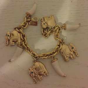 Lilly Pulitzer gold elephant charm bracelet