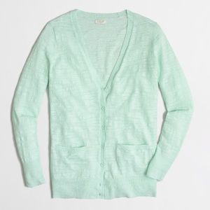 J. Crew Factory Mint Airspun Cardigan