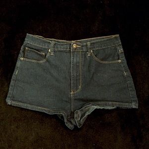 High-Waisted Forever 21 Dark Denim Shorts Size 30!