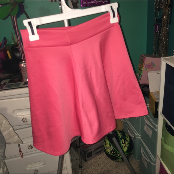 coral skater skirt