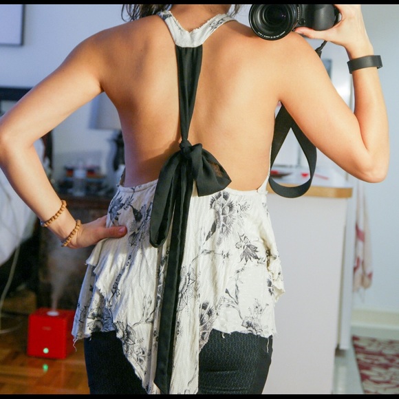 Free People Tie Back Halter