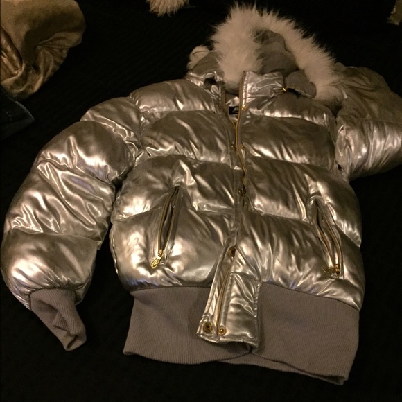Awesome Silver Parka Jacket by Member's Property - Picture 2 of 4