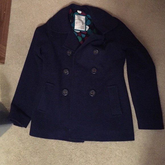 Navy blue peacoat