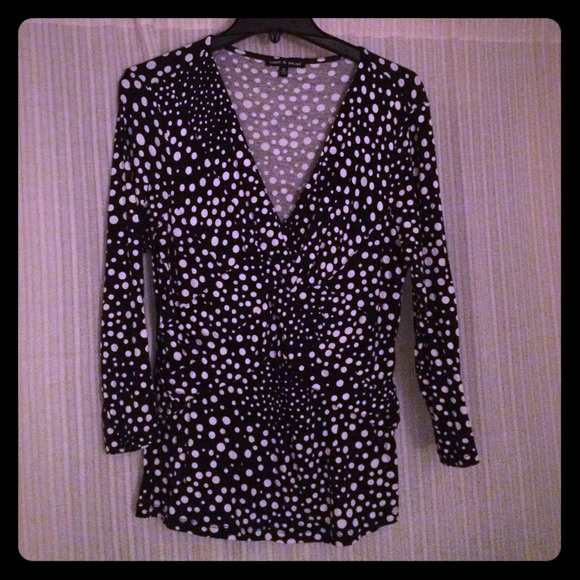 Black & White Polka-Dot Shirt
