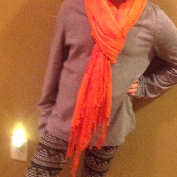 Orange pashmina scarf