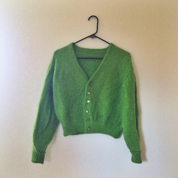 Vintage green wool sweater