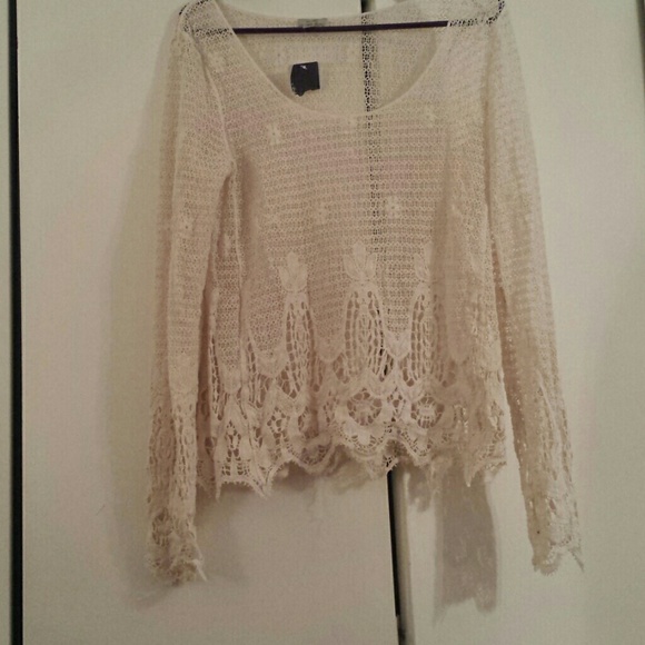 Ivory boho lacey top