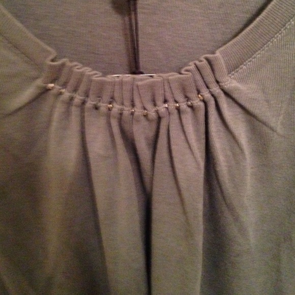 Talbots Pima Cotton Blouse; Slate Blue - Medium P - Picture 4 of 4