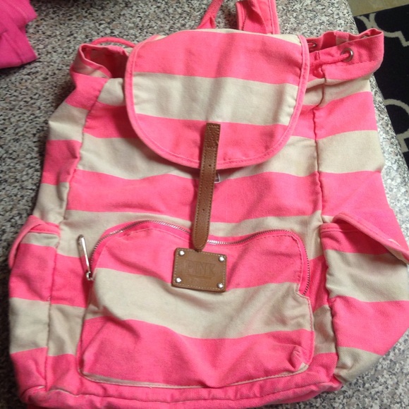 Pink Victoria Secret back pack