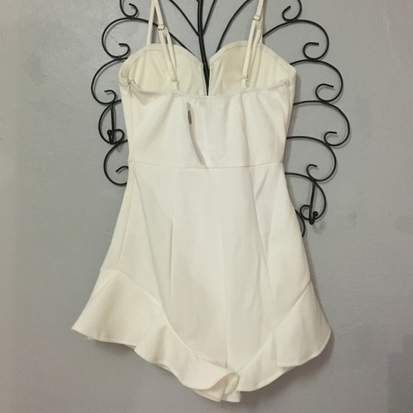 Boutique White Ruffle Romper - Picture 2 of 3