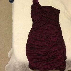 A formal dress with black details