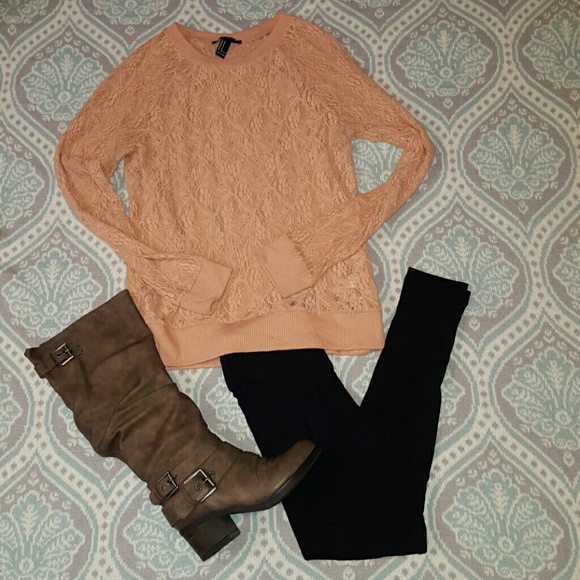 Forever 21 Sweaters - SALE! Rose lace pullover sweater