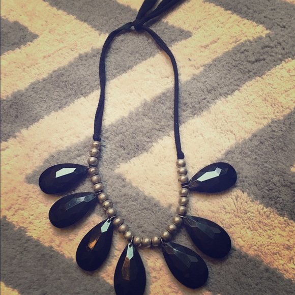 Black and silver bead necklace