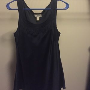 LOFT Navy Silky Blouse