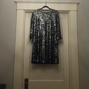 Dazzling black sequin dress