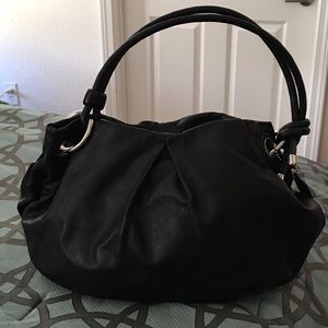 Black leather Coach purse