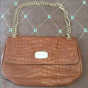Michael Kors brown chain link purse