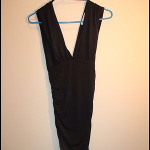 Deep Plunge Body Con Dress