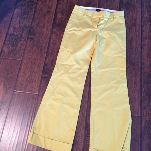 J crew new yellow pants 2short.