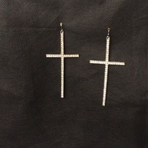 ➕ Medium length (post) cross earrings ➕