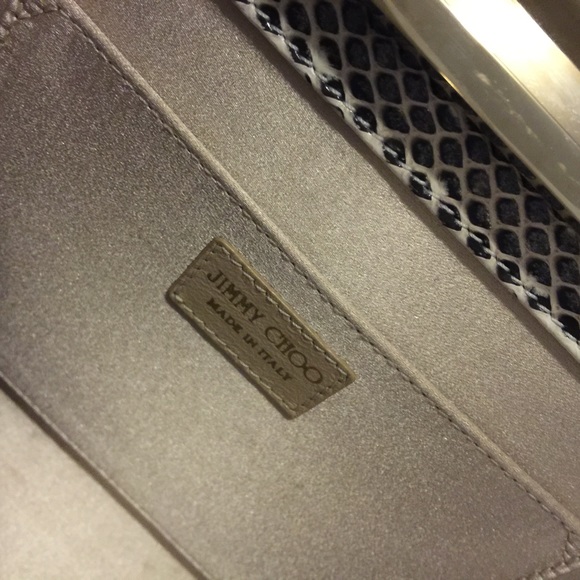 Jimmy Choo Python studded clutch - Picture 3 of 4