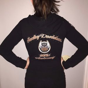Harley Davidson light weight black hoodie