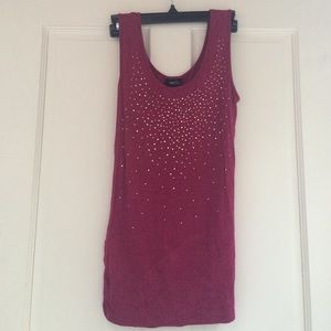 Maroon Top with Crystal Sparkles