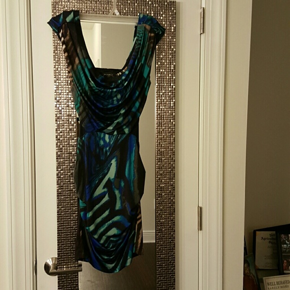Colorful dress with lots of sex appeal