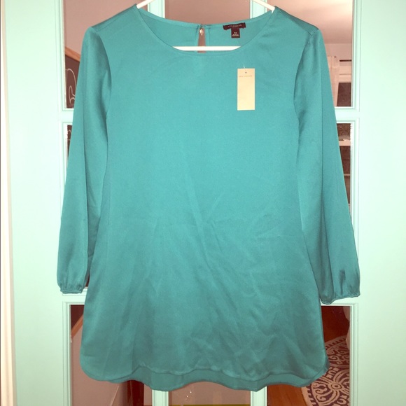 Ann Taylor Silky Tunic Blouse XS