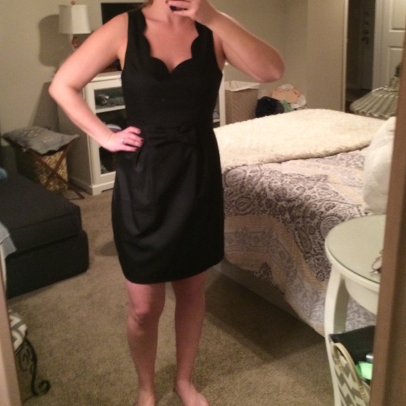 LBD with bow and scalloped neckline NWT