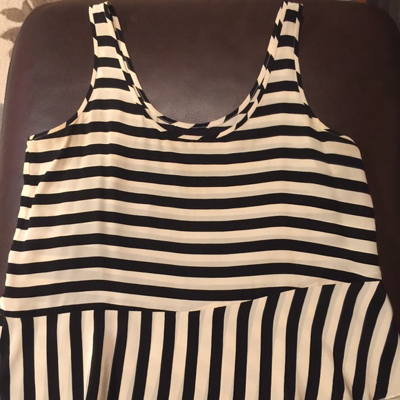 J.Crew striped ruffled blouse