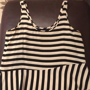 J.Crew striped ruffled blouse