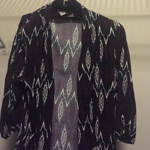 Navy, Red, and White Kimono