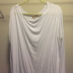 White Piko Long Sleeve Top