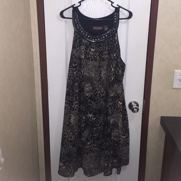 Gorgeous cheetah dress with rhinestones