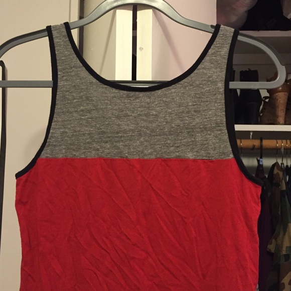 Red and Grey tank top - Picture 2 of 3
