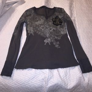 Miss Me Thermal L with Shoulder Detail