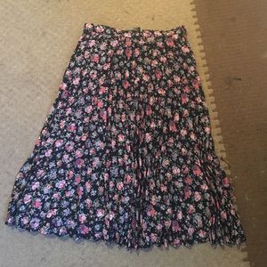 Forever 21 Floral Print Midi Skirt