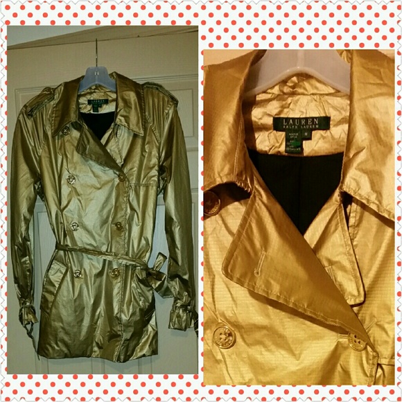 Womens gold Ralph Lauren trench coat