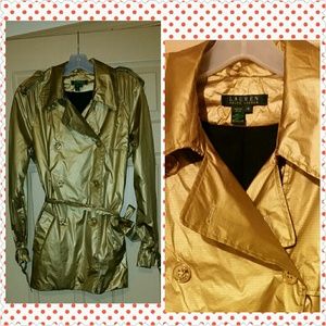 Womens gold Ralph Lauren trench coat