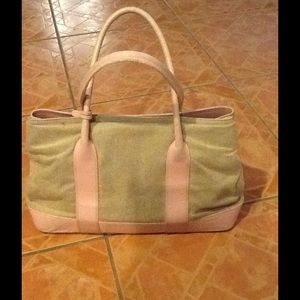 Tiffany & Co leather & canvas bag