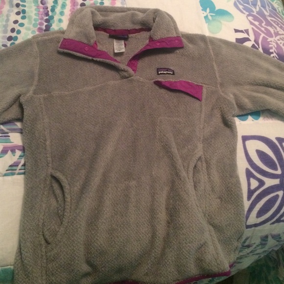 I am selling a gray and purple  Patagonia jacket