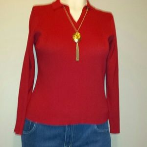 Sweater full sleeves with collar